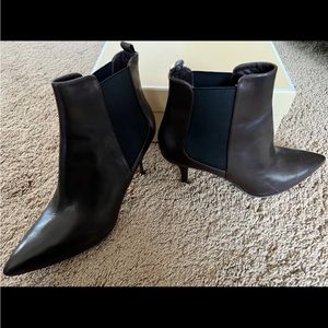 MICHAEL KORS Sz 10 ASBURY Leather Dark Coffee (Brown) Shoe Boot Bootie